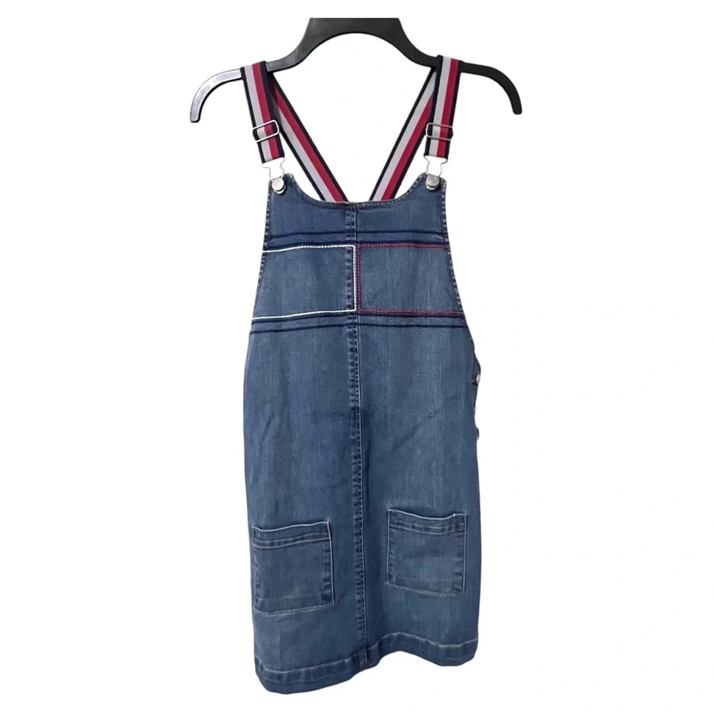 Tommy Hilfiger Girls Skirt Overalls Blue Red Size Large 12/14 Girls
